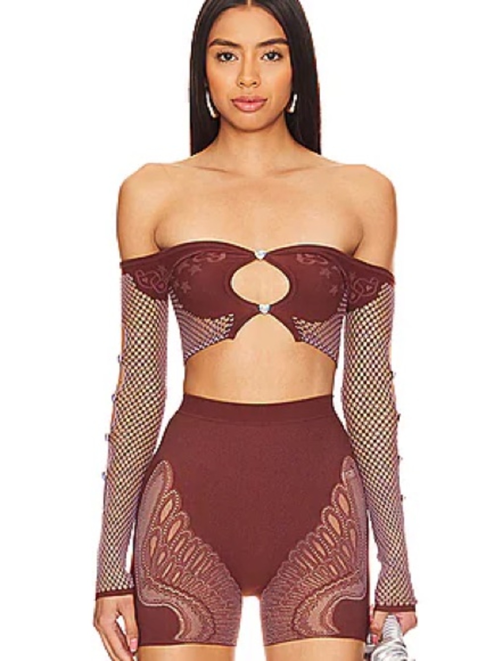 Poster girl Coolidge top in old money brown